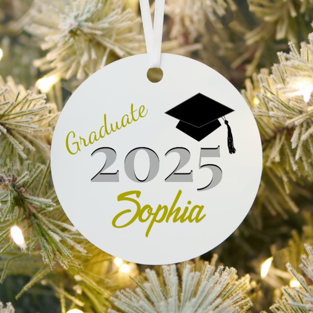 Personalised Graduate Ornament Yellow (Insitu)