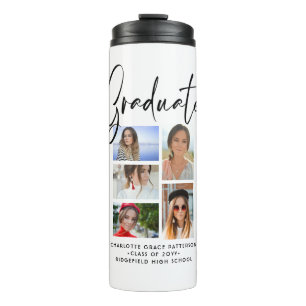 Personalised Graduate Photo Collage Gift Thermal Tumbler