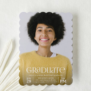Personalised Graduate Photo Graduation Party Invitation