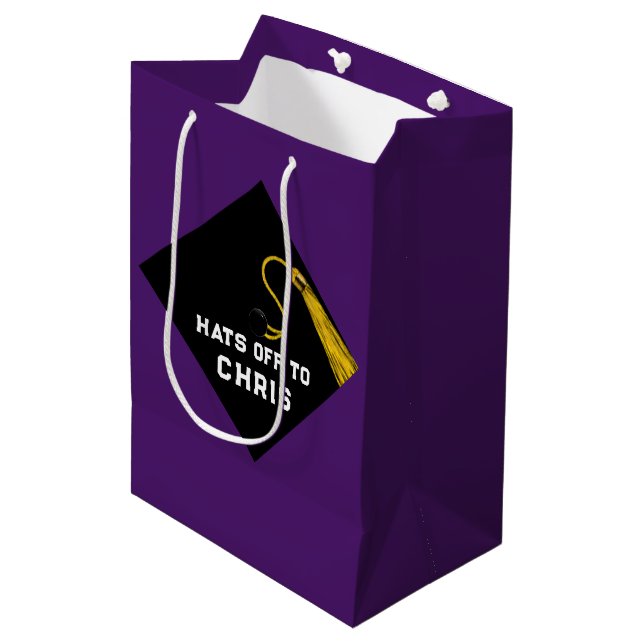 Personalised Graduation 2021 Medium Gift Bag (Front Angled)