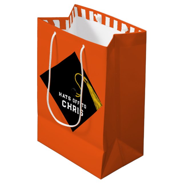 Personalised Graduation 2022 Medium Gift Bag (Front Angled)