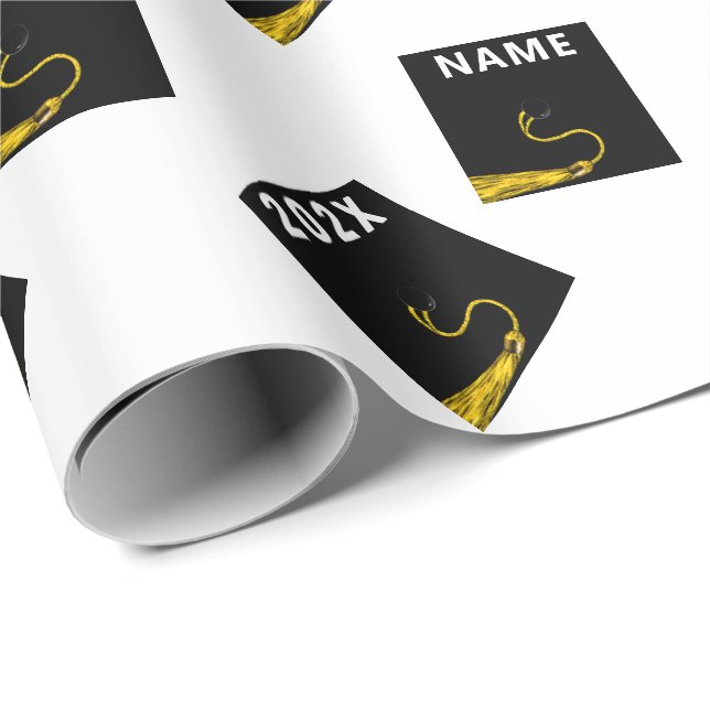 Personalised Graduation 2025 Gift Wrapping Paper (Roll Corner)
