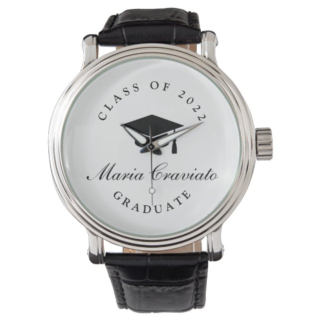 Personalised Graduation Button Watch (Front)
