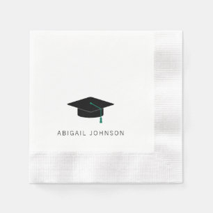 Personalised Graduation Cap Coined Paper Napkin
