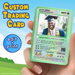 Personalised Graduation Card Graduate Trading Card
