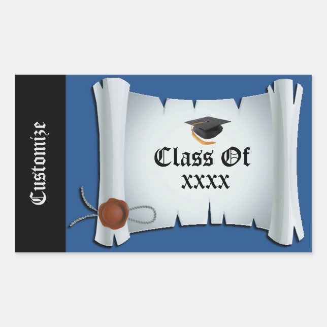 Personalised Graduation Class Event Stickers (Front)