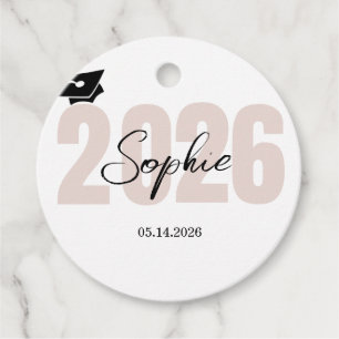 Personalised Graduation class of 2026 Favour Tags