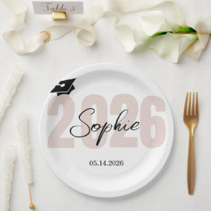 Personalised Graduation Class of 2026 Paper Plate