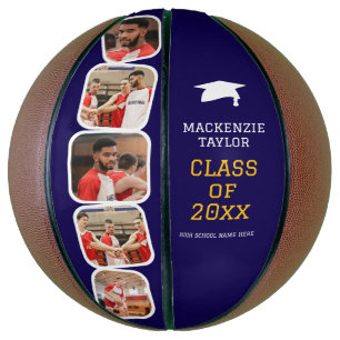 Personalised Graduation Class Of Photo and Text Basketball