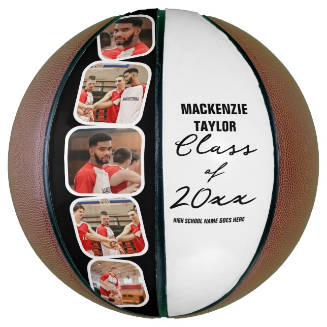 Personalised Graduation Class Of Photo and Text Basketball (Vertical)