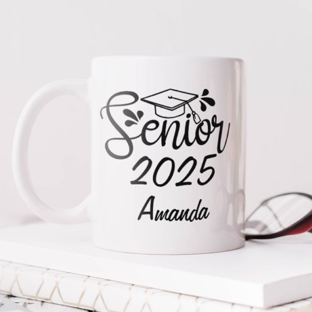 Personalised Graduation Coffee Mug (Personalized Senior 2025 Mug)