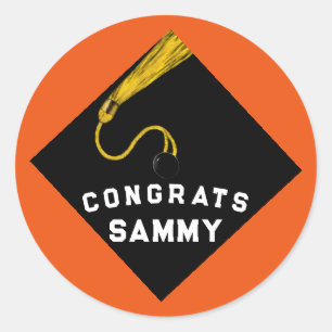 Personalised Graduation Congrats Classic Round Sticker
