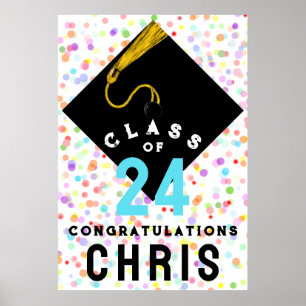 personalised Graduation Congrats Poster