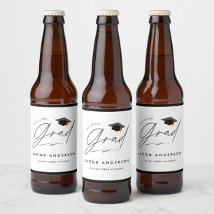 Personalised Graduation Custom Name School Beer Bottle Label