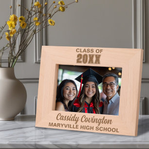 Personalised Graduation Custom Name, School, Year Etched Frames