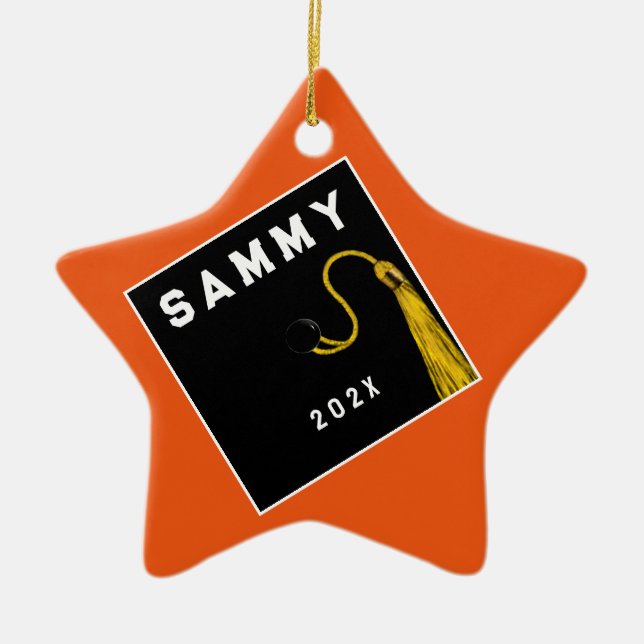 Personalised Graduation Gift Ceramic Tree Decoration (Front)