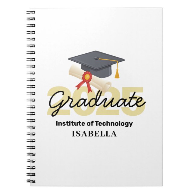 Personalised Graduation Gift - Class of 2025 Notebook (Front)