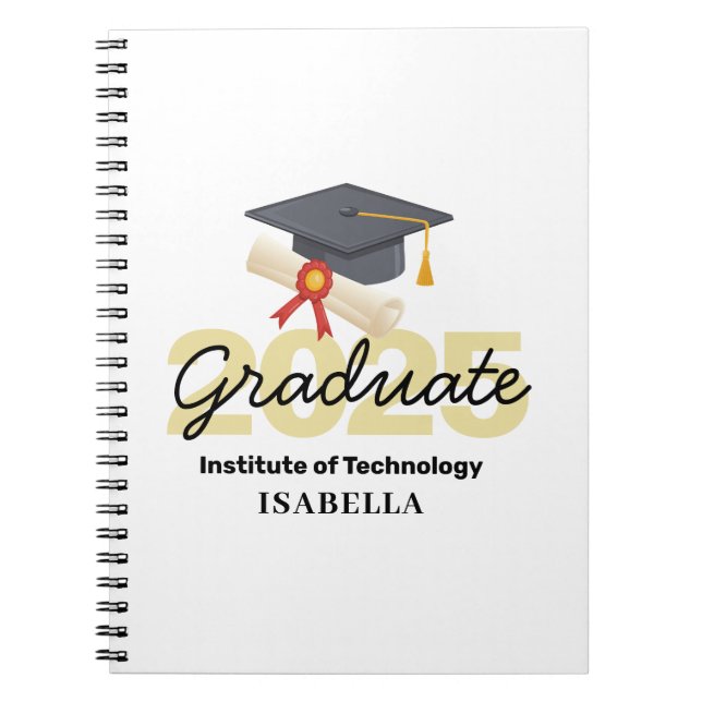 Personalised Graduation Gift - Class of 2025 Notebook (Front)
