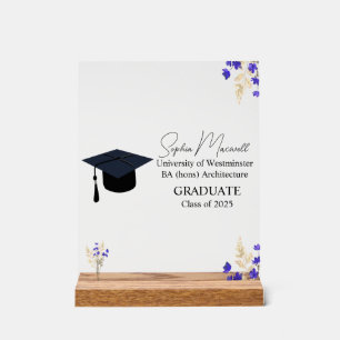 Personalised Graduation Gift, Graduation Plaque, G Acrylic Sign
