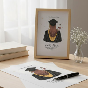 Personalised Graduation Gift Keepsake Grad Friend Canvas Print