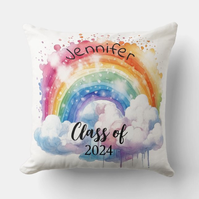Personalised Graduation Gift Throw Pillow (Front)