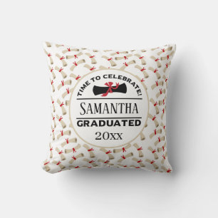 Personalised Graduation Gift Time To Celebrate Cushion