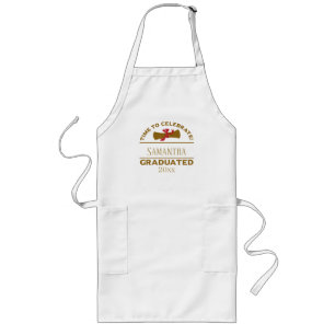 Personalised Graduation Gift   Time To Celebrate Long Apron