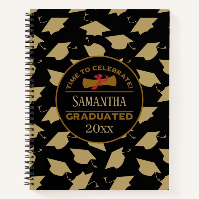 Personalised Graduation Gift | Time To Celebrate Notebook (Front)