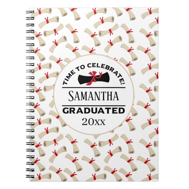 Personalised Graduation Gift | Time To Celebrate Notebook (Front)