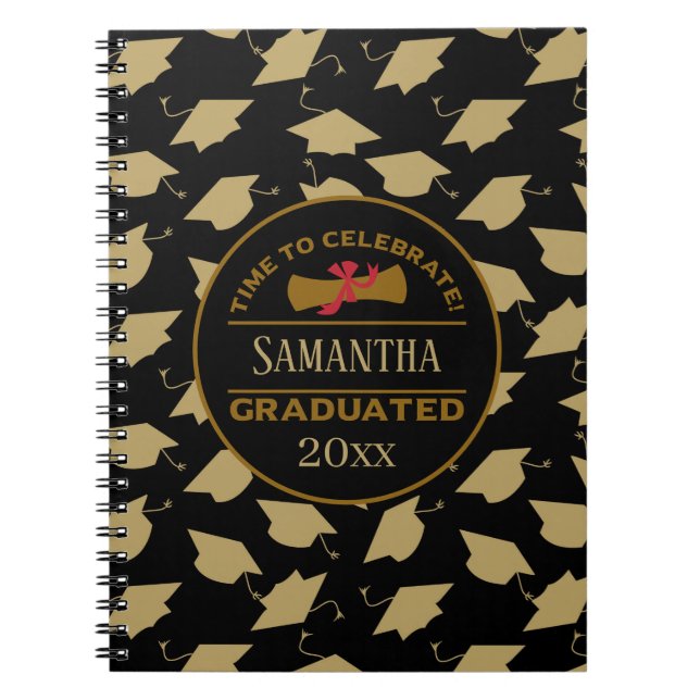 Personalised Graduation Gift | Time To Celebrate Notebook (Front)
