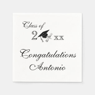 Personalised Graduation Grad's Name Template Napkin