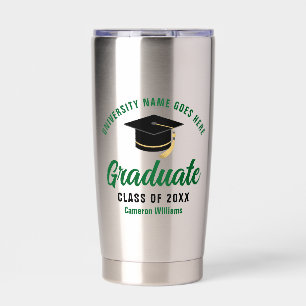 Personalised Graduation Green 2025 Graduate Insulated Tumbler