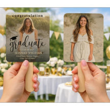 Personalised Graduation Hand Fan - Custom Photo