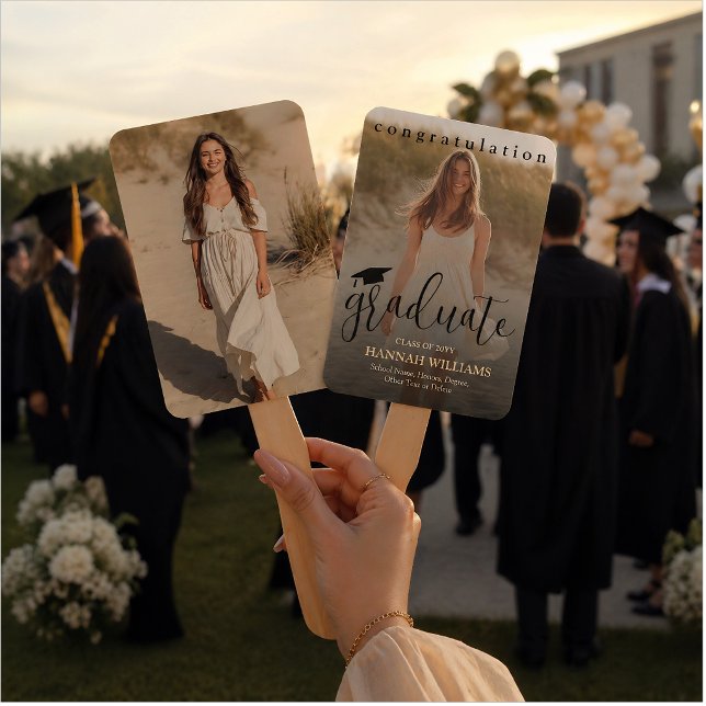Personalised Graduation Hand Fan - Custom Photo (Creator Uploaded)