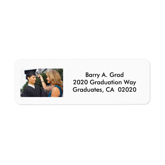 Personalised Graduation Invitation Return Address (Front)