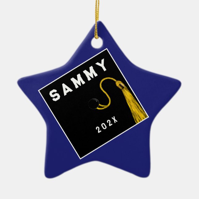 Personalised Graduation Keepsake Ceramic Orna Tree Decoration (Front)