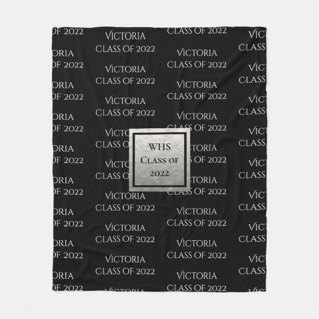 Personalised Graduation Keepsake Class Of Date Fleece Blanket (Front)