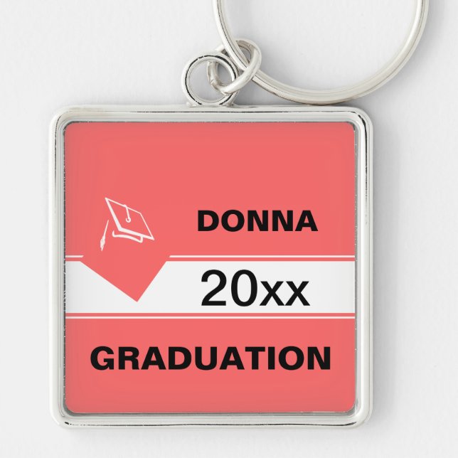 Personalised Graduation Keepsakes Key Ring (Front)