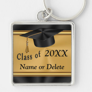 Personalised Graduation Keychain Gold and Black