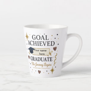 Personalised Graduation Latte Mug – Goal Achieved