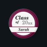 Personalised Graduation Magnets<br><div class="desc">Customise year and name online. To change background colour on this graduation keepsake magnet click the "Customise" button,  then click "Edit>>Background" and select a colour.</div>