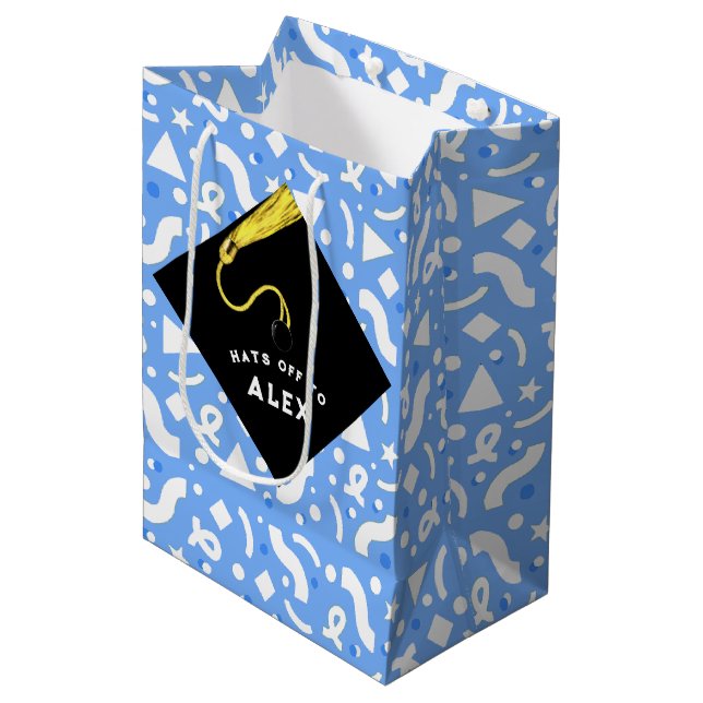 Personalised Graduation Medium Gift Bag (Front Angled)
