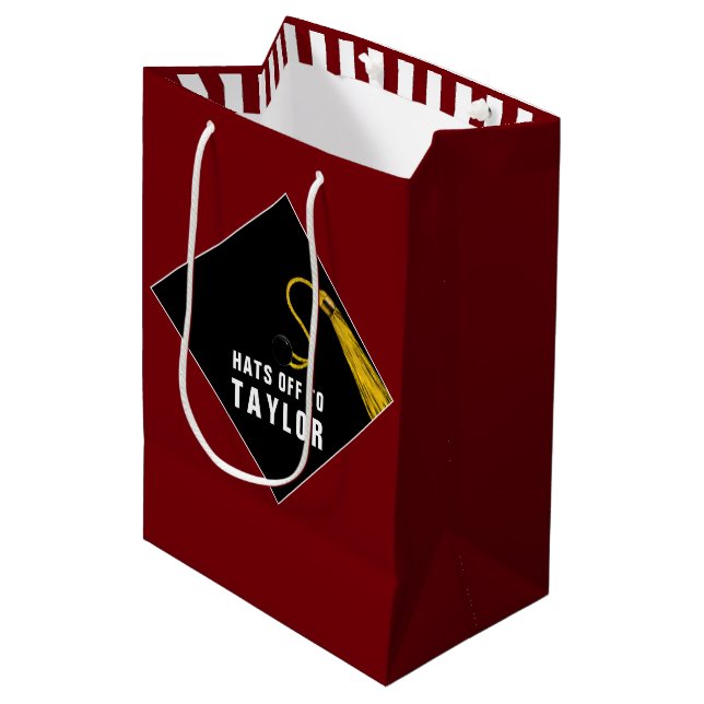 Personalised Graduation Medium Gift Bag (Front Angled)