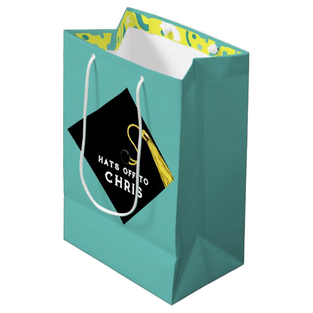 Personalised Graduation Medium Gift Bag (Front Angled)