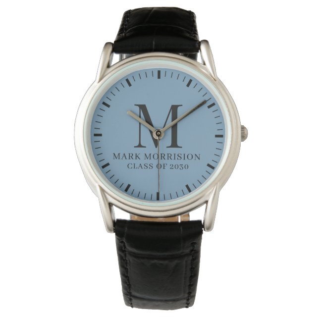 Personalised Graduation Monogram Class Year Watch (Front)