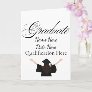 Personalised Graduation Name, Custom Gift for her Card