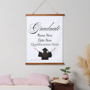 Personalised Graduation Name, Custom Gift for her Hanging Tapestry
