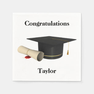 Personalised Graduation Napkins - Graduation Cap