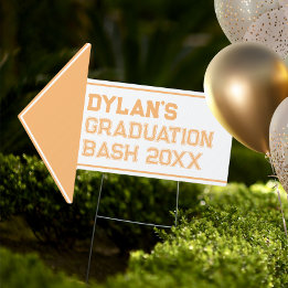 Personalised Graduation Party Arrow Direction Yard Garden Sign