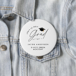 Personalised Graduation Party Custom Name 10 Cm Round Badge